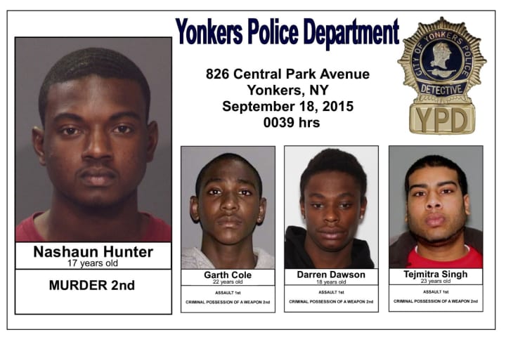 The four suspects in the Michael Nolan homicide.