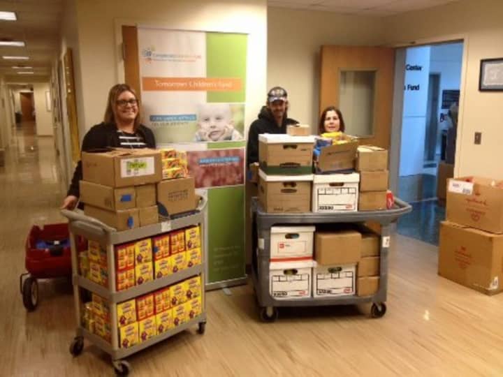 NJ Food &amp; Clothing Rescue delivers Play-Doh to Tomorrow&#x27;s Children Cancer Center in Hackensack.