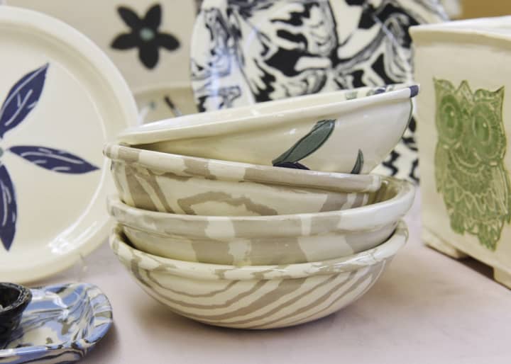 Students at WCSU in Danbury will sell their ceramics on Thursday and Friday