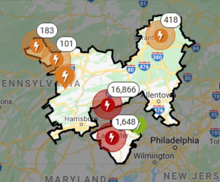 PPL outage map.