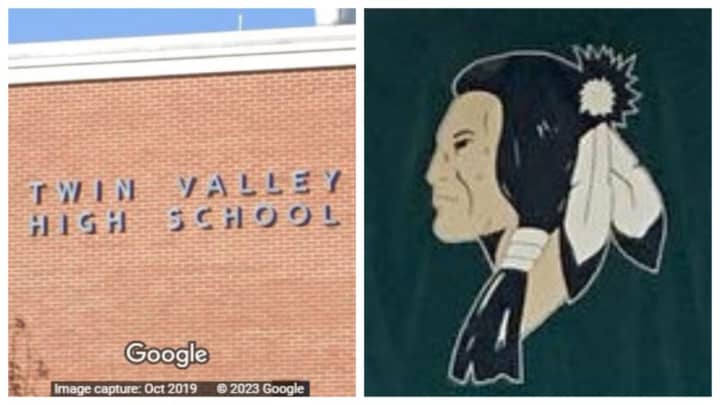 Twin Valley High School; the "Raider" mascot.&nbsp;
