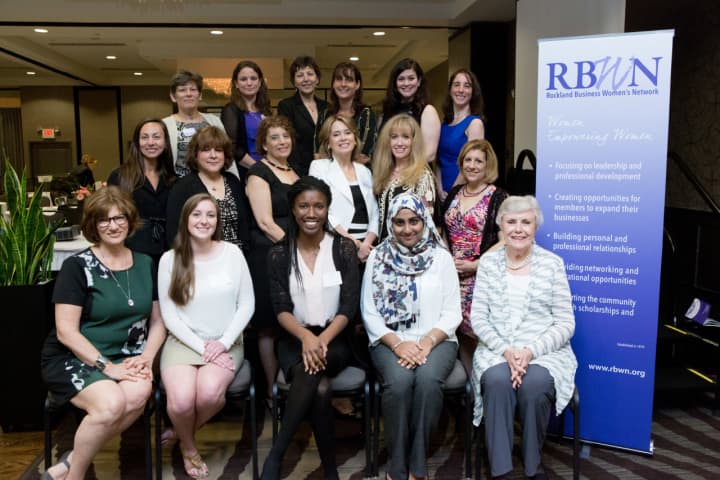 The board of the Rockland Business Women’s Network with the honorees at the breakfast.