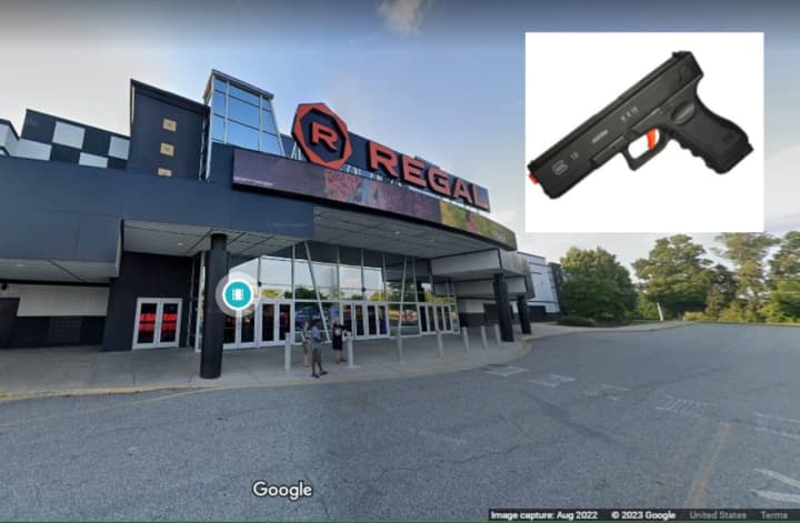 Two teens shot at Regal Cinema guests with a BB gun Monday night, say Warrington police.