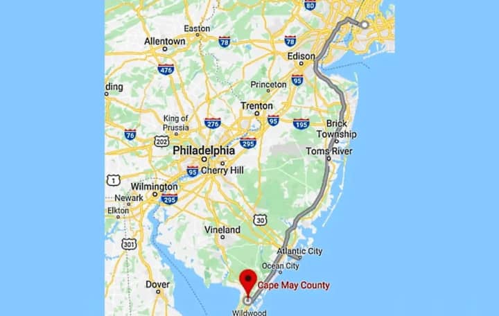 The trip between Queens and Cape May County is roughly 150 miles each way.