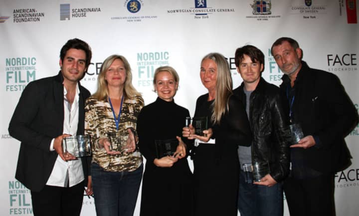 Yonkers resident Ryan Caraway, second from right, at the Nordic International Film Festival in New York City.
