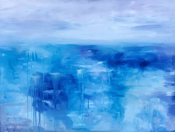 &quot;Blue Water&quot; by Charlotte Sabbagh will be featured in a February exhibition at The Geary Gallery of Darien.