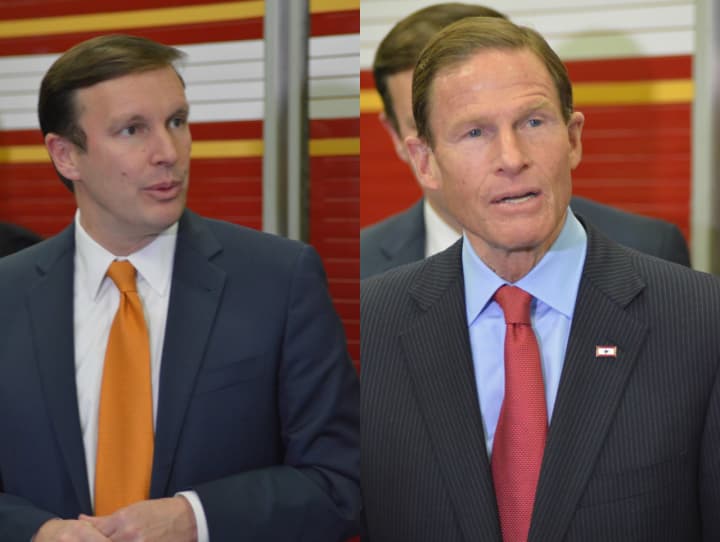 Connecticut Senators Chris Murphy, left, and Richard Blumenthal said they will vote against the approval of fellow senator Jeff Sessions of Alabama as the attorney general for President-elect Donald J. Trump.