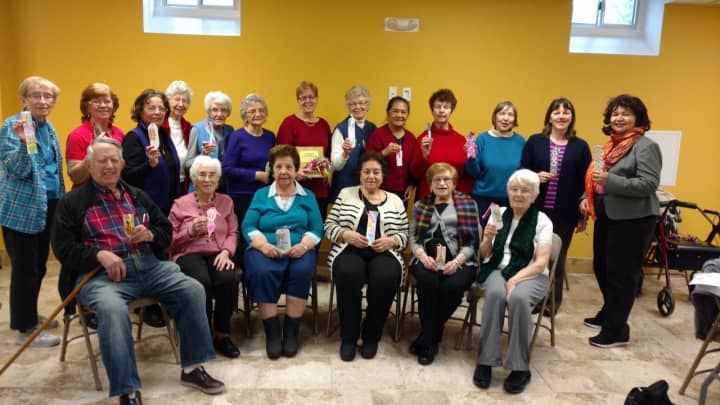 These members of the Eastchester Garth Road Senior Center make monthly craft projects to help the community.