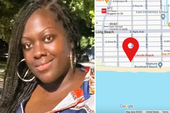 The woman found dead in the water off Lincoln Beach has been identified as Sherica Douglas-Campbell, a 37-year-old Valley Stream woman who had been reported missing just a day before she was found dead, police said.