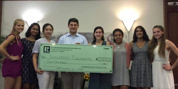 10 students from Stamford received scholarships from the Stamford Board of Realtors.