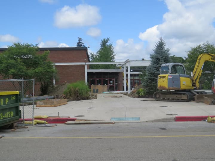 Yorktown High School is getting a new front entrance as part of upgrades over the summer.