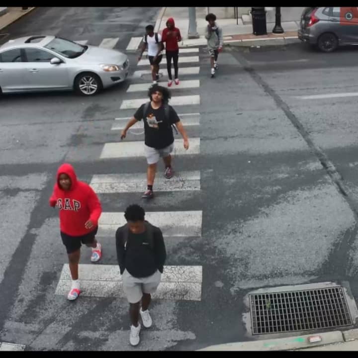 Suspects in crosswalk.