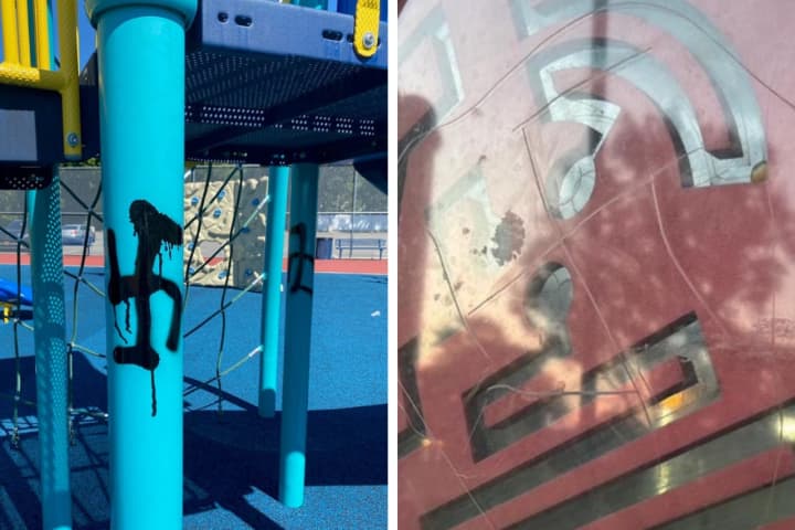 Two bias incidents in which vandals left swastikas on Nassau County playgrounds have happened within a week span, according to authorities.