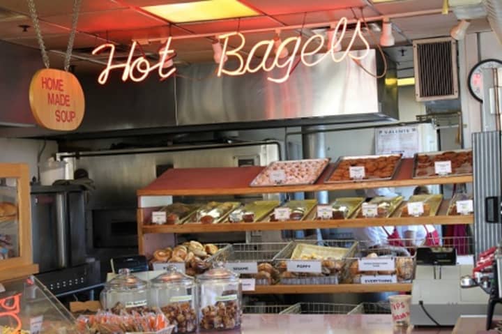 The bagels are served warm at Three Star Bagels in Fort Lee.