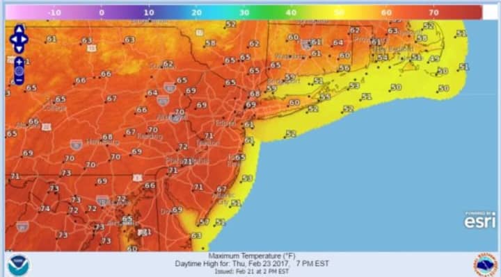 Meteorologist Joe Cioffi said the region could see record temperatures Thursday.