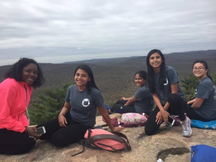 These members of the  Valhalla High School Book Club hiked the Appalachian Trail.