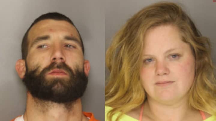 Adam Thompson and Anne Farrelly of Coatesville stole gift cards and cash that East Goshen residents left out for garbage collectors, investigators believe.