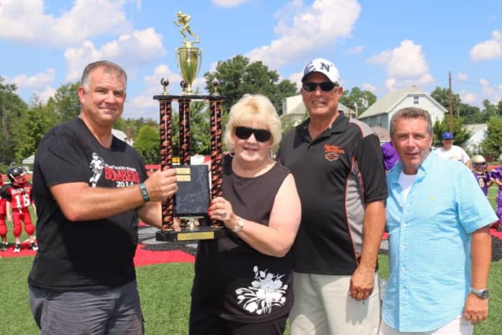 Elected officials were on hand to present the trophy.