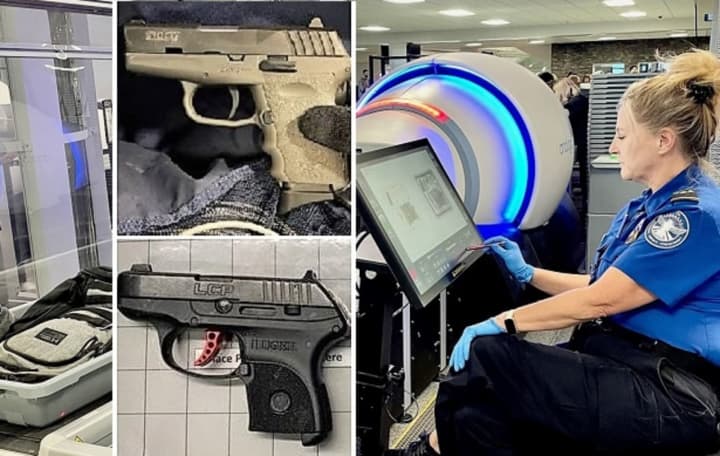Overall, the 39 handguns stopped at New York City metropolitan area airports were 50% more than the 26 seized in 2021, the TSA reported.