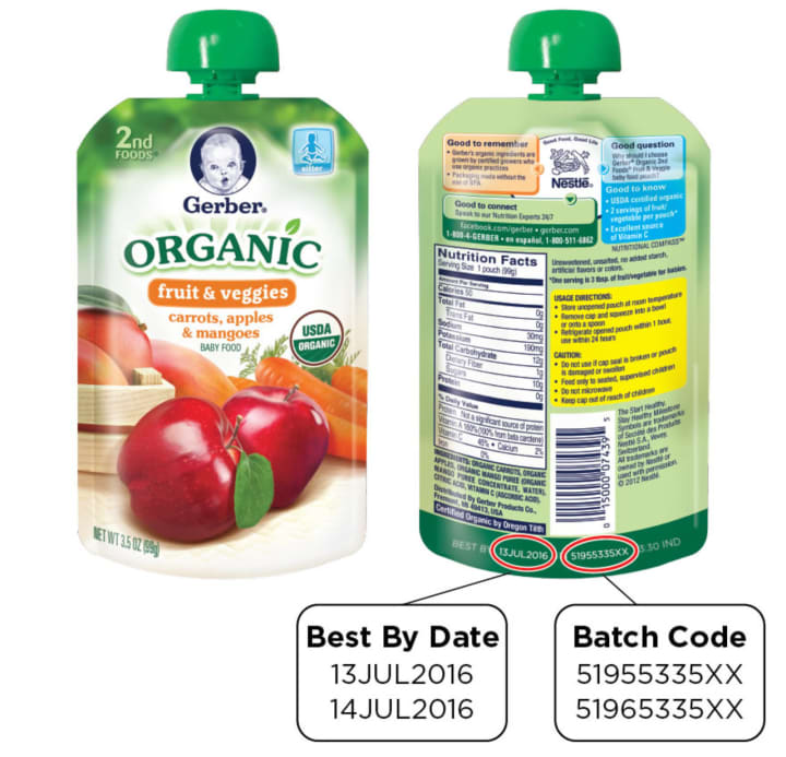 Gerber is recalling several of its organic pouch products for packing problems that may spoil the food.