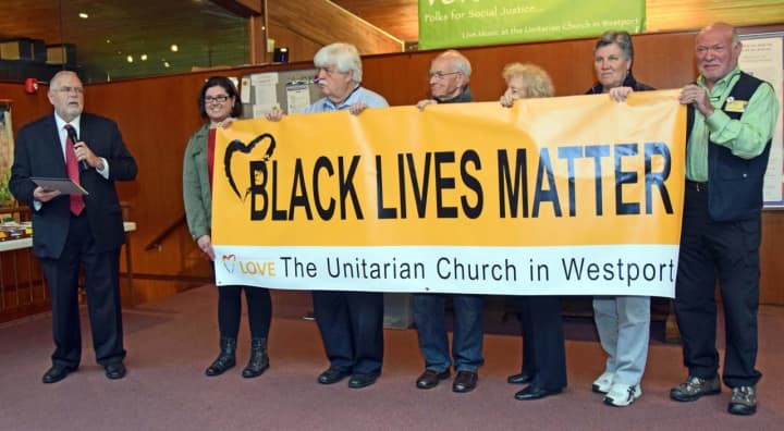 The Unitarian Church in Westport plans on replacing a Black Lives Matter banner that was vandalized.