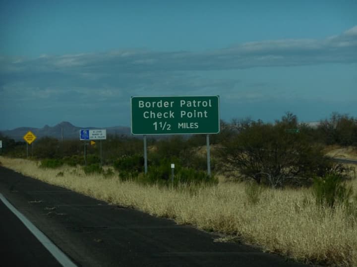 US Border Patrol sign.