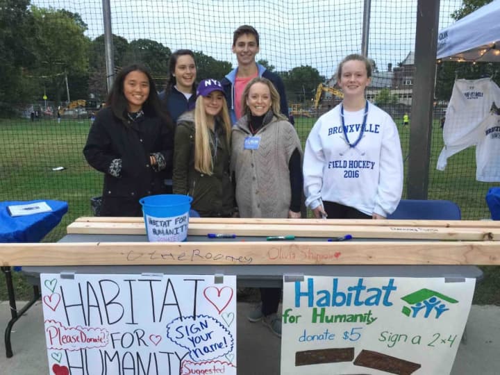 Bronxville High School students raised money for Habitat for Humanity during their homecoming football game.