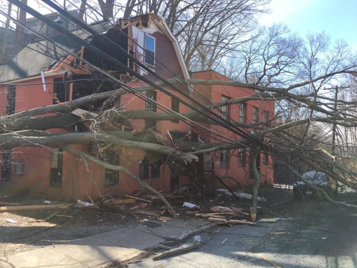 Trees remain down throughout Westchester, leaving several Con Edison and NYSEG customers in a lurch as a second storm looms.