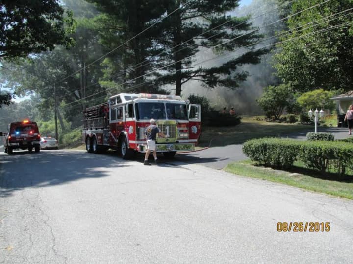 The Mahopac Falls Volunteer Fire Department and the Mahopac Fire department battled a brushfire. 