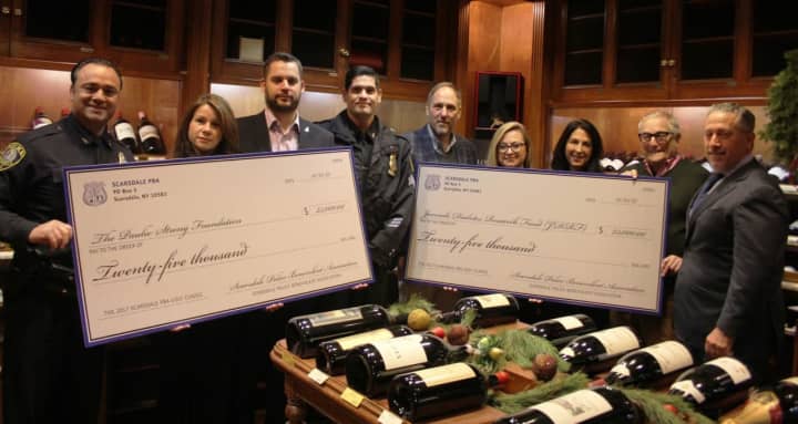 The Scarsdale PBA and PaulieStrong Foundation received $25,000 in donations.