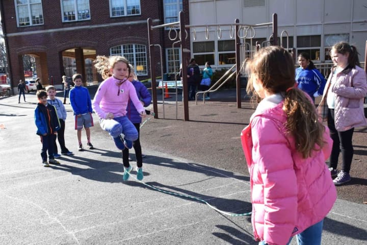 Bronxville Elementary School fifth-graders work paired with younger students for the program.