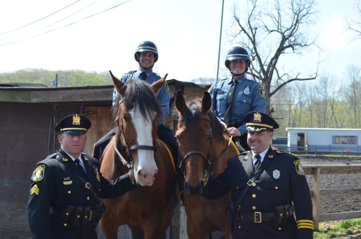 Mounted Officers from the Rockland County Sheriff&#x27;s Office.