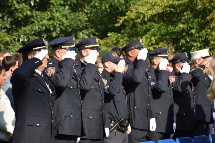 Honorary guests of the ceremony included members of the Bronxville fire and police departments, and retired New York City Fire Department Battalion Chief Eugene Carty, who was a first responder on 9/11.