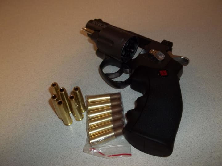 Police in New Canaan busted a Stamford resident with a loaded BB gun that looked like a revolver during an early morning traffic stop.