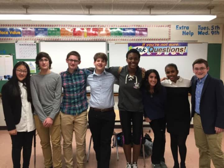 Nearly 100 Albert Leonard Middle School students gathered for the New Rochelle school district&#x27;s Model UN Summit.
