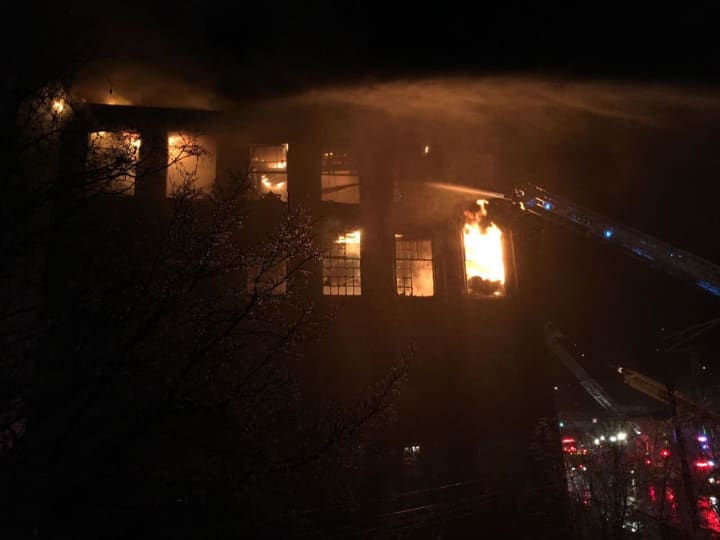 Yonkers firefighters were busy battling a blaze early on Monday morning.