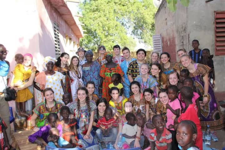 Mamaroneck High School students, part of the club, Students for Senegal, in Senegal.