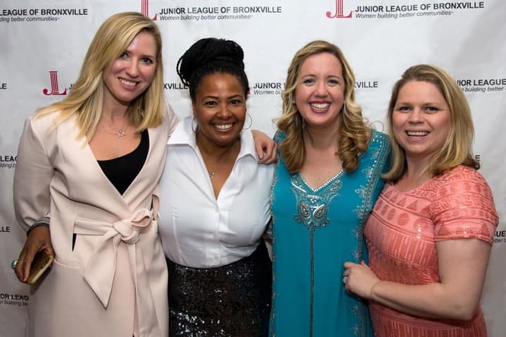 From left, Olivia Huvane, Fashion Show captain; Kamili Bell Hill, event co-chair; Michelle Schoulder, fundraising vice president; Elizabeth Morgan, event  co-chair.