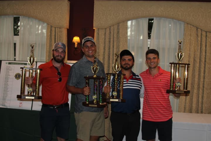 Winners of the Tournament from left to right Matt Huntington, Kenny Herlihy, Joey Tomei, Maxwell Loeb with team score of 62