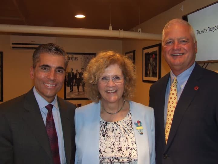 From left, Thomas Picone of Mass Mutual Westchester; Betsy Steward of Westchester Children&#x27;s Association; and John Tolomer, president of The Westchester Bank and co-chair of Westchester Companies for Kids (WC4K), at a recent kick-off event.