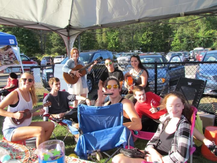 Members of the Tri-M Music Society from Putnam Valley High School recently spent the day making instruments and having fun during the annual Town Day.