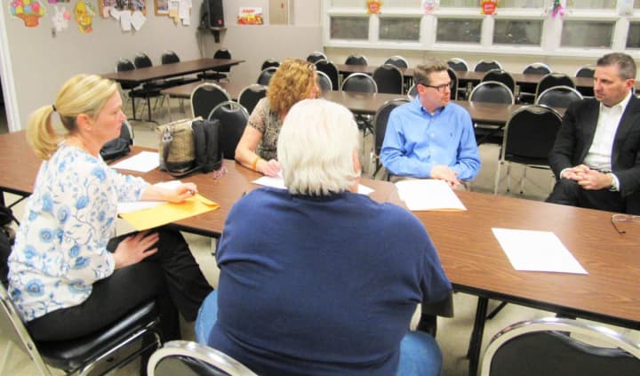 Saddle Brook&#x27;s community leaders meet at the partnership meeting in March.