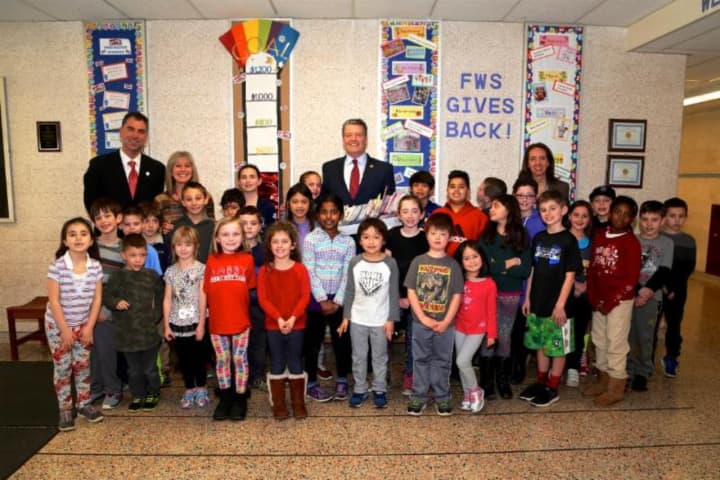 4th and 5th graders at Furnace Woods Elementary School made Valentines Day cards for vets.