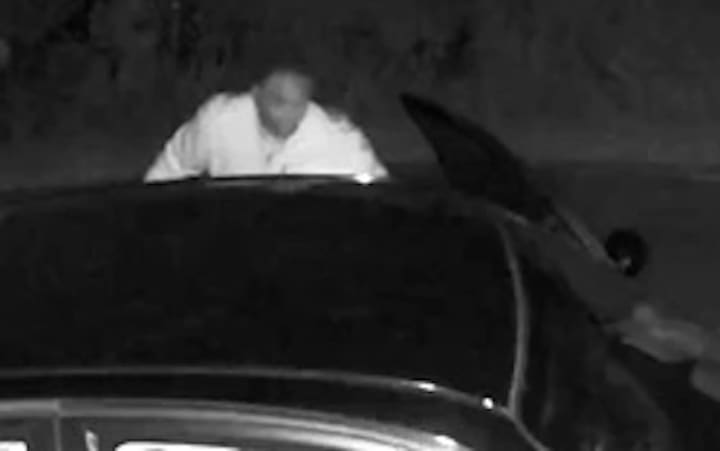 Police in Suffolk County are attempting to locate the man who stole cash from a vehicle at a residence in Huntington in October.
