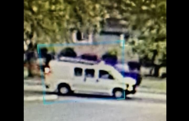 The white construction van police believe is connected to an attempted child luring incident.