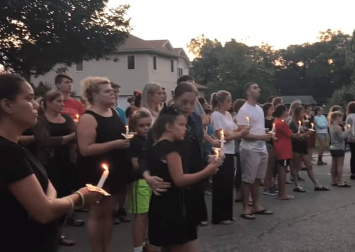 A candlelight vigil was held in Washington Township Sunday evening.