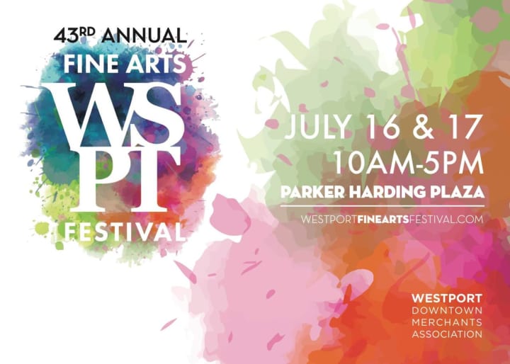 The Westport Fine Arts Festival runs July 16 and 17 in downtown Westport.
