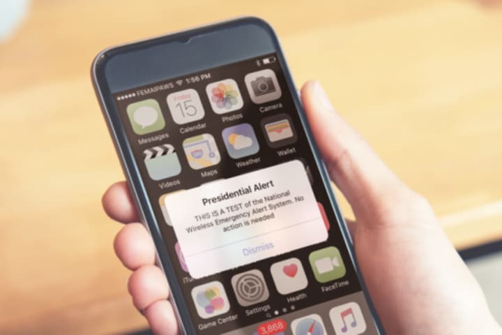 All cellphone users received a presidential alert at 2:18 p.m. on Wednesday.