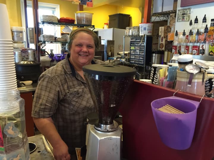 Wendy Cahill, the owner of Molten Java in Bethel.