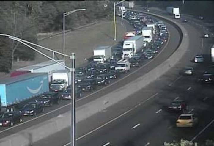 A crash on I-95 southbound in Westport is causing traffic delays Thursday afternoon.